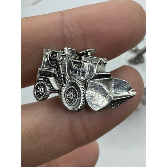 Vtg Construction Vehicle Cufflinks Tie Clip Mercury  Industries  Yale Bulldozer - Picture 2 of 8